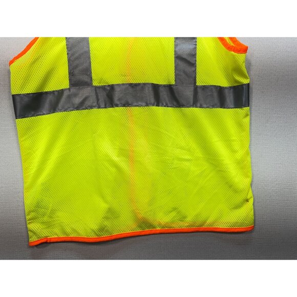 Carhartt Men's Safety Vest Visibility Reflective Mesh Workwear Size M Neon Green - Picture 10 of 10